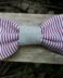 Bow Tie White with Red Stripes