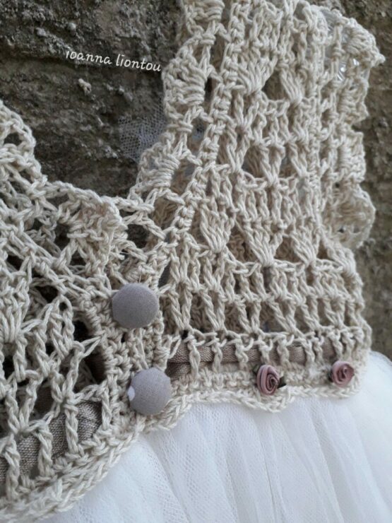 Girls Dress Zozefina Handmade Buttons