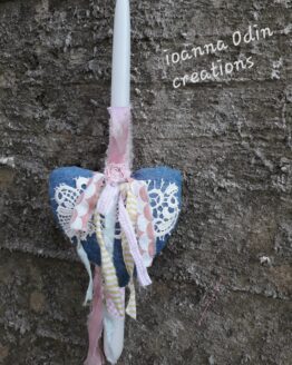 Easter candle-heart