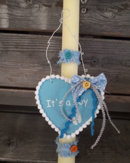 Easter Candle with a Heart